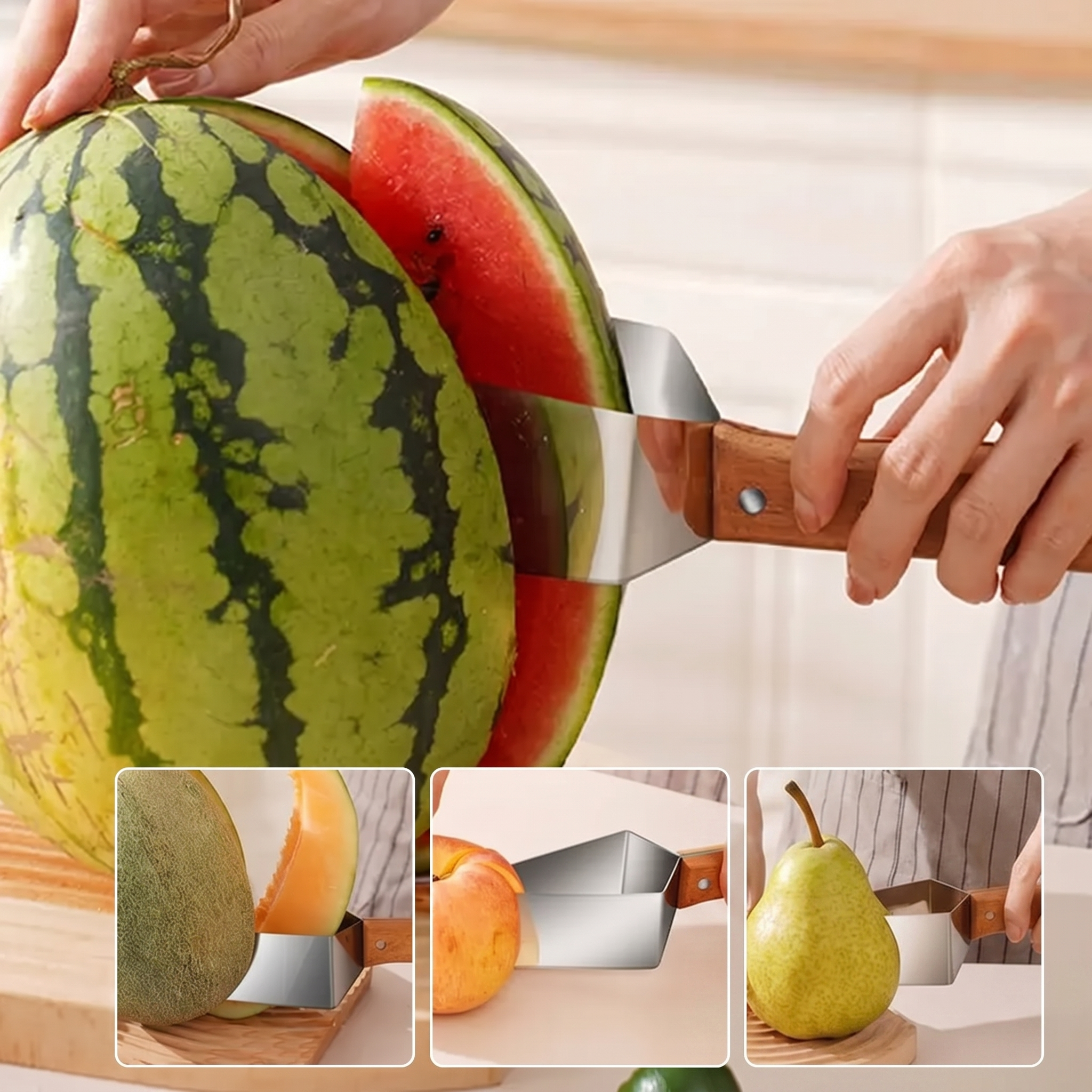 InoxSlice™ – Coupe-fruits pastèque & melon